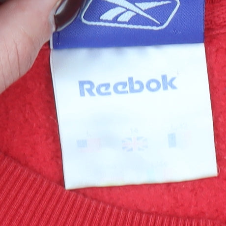 Reebok Women's Red Crew Neck Sweatshirt Size S Classic Fit