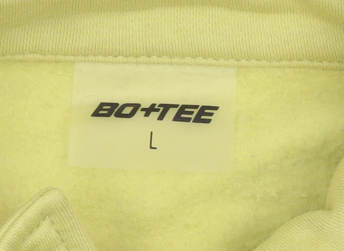 Bo+Tee Women’s Green Cropped 1/4 Zip Pullover Sweatshirt Size L
