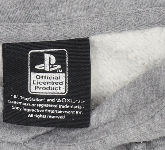 Difuzed Men’s Grey PlayStation Pullover Hoodie Medium Regular Fit