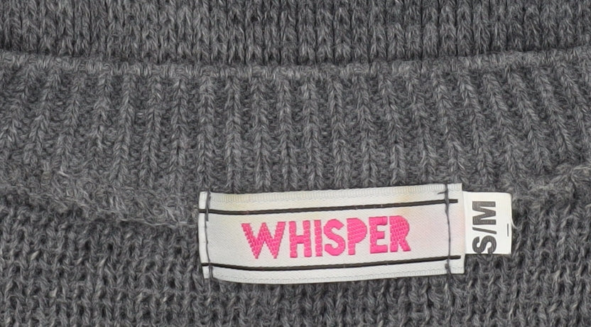 Whisper Men's Grey Christmas Reindeer Knit Pullover Jumper Size S