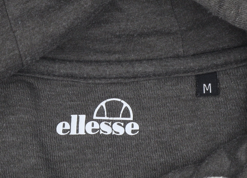 Ellesse Men's Grey Pullover Hoodie Medium Regular Fit Logo Sweatshirt