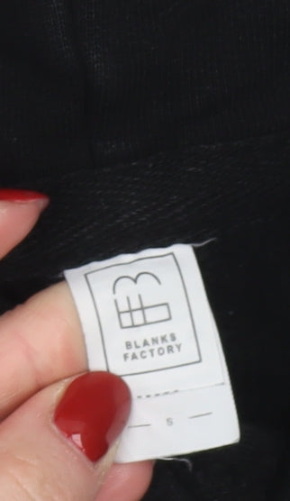 Blanks Factory Men's Black Pullover Hoodie S Graphic Print