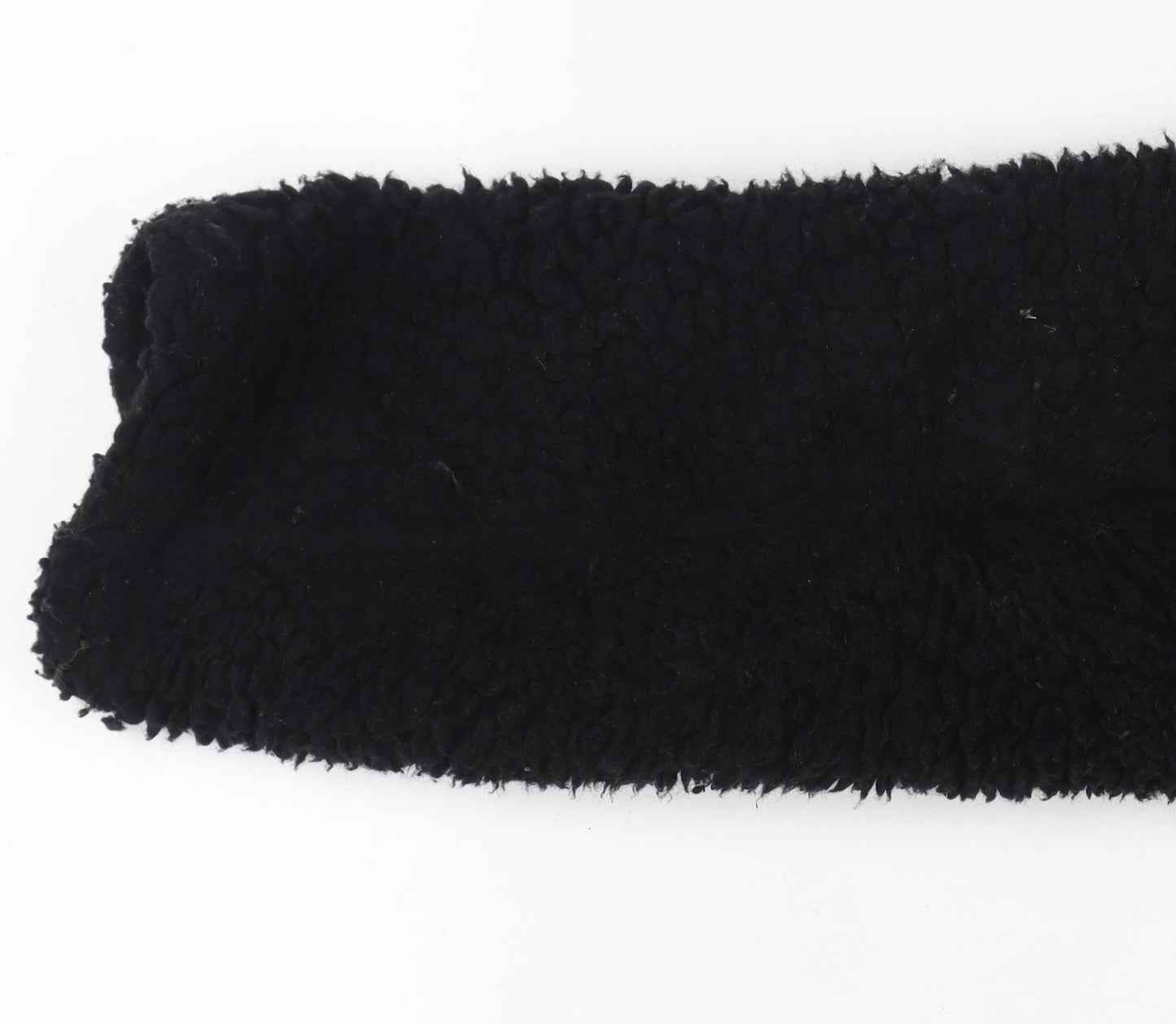 L.O.G.G. Womens Black Teddy Fleece Coat Size 10 Relaxed Fit Overcoat