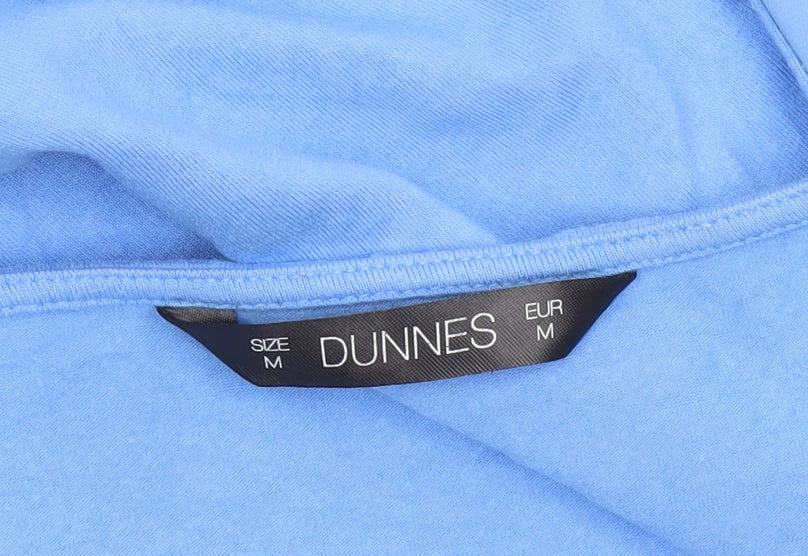 Dunnes Women Light Blue Short Sleeve Polyester Blouse M