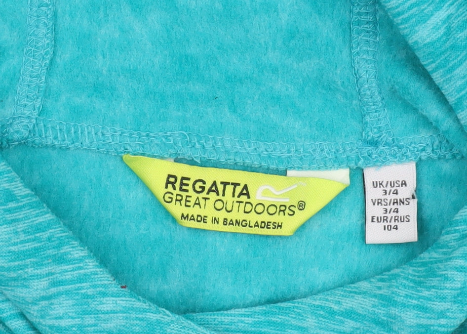 Regatta Boys Blue Pullover Hoodie 3-4 Years Polyester Outdoor Top