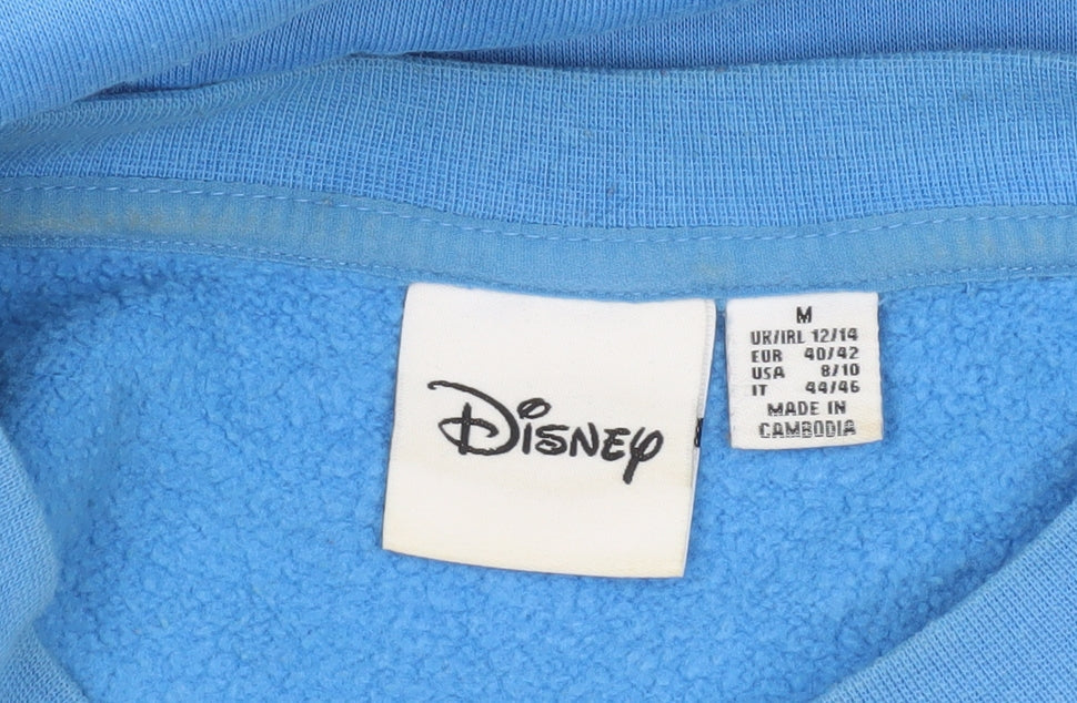 Disney Women’s Blue Stitch Aloha Sweatshirt Medium Pullover