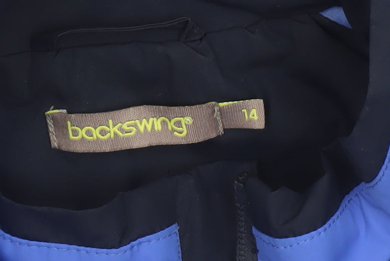 Backswing Women Blue Size 14 Windbreaker Softshell Jacket