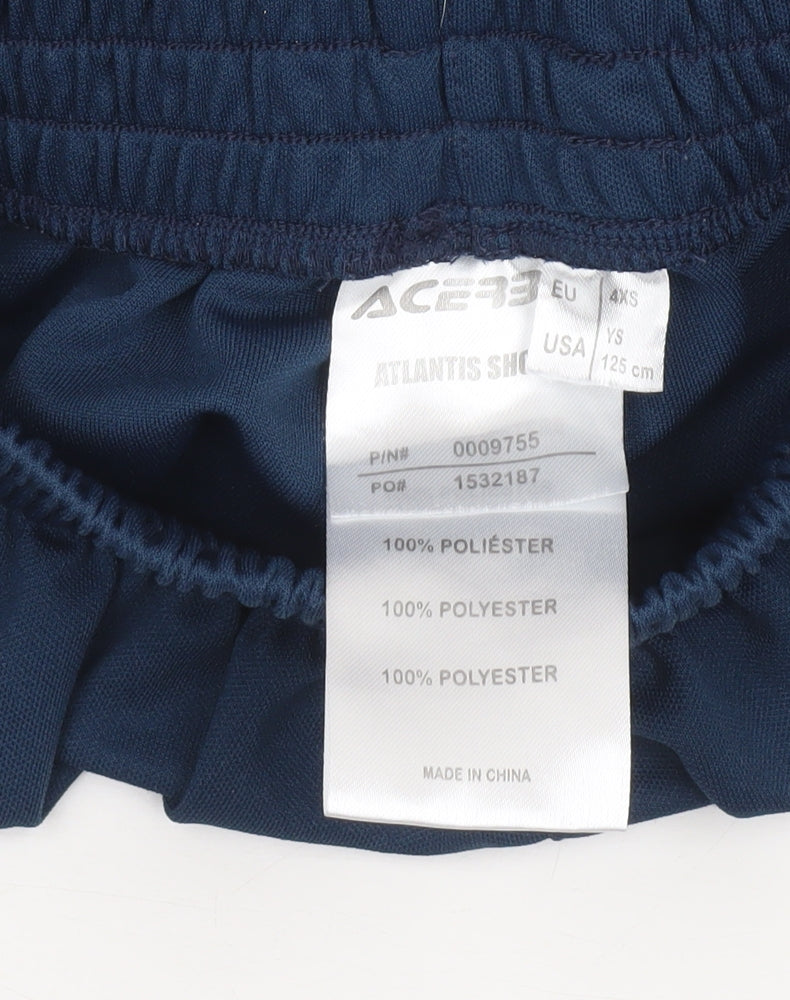 Acerbis Boys Blue Athletic Shorts 4XS Polyester Sportswear