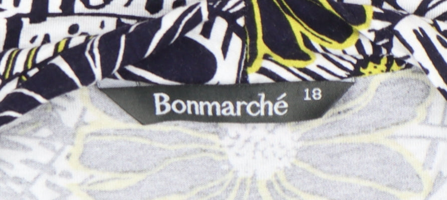 Bonmarché Women's Multicoloured Floral Tunic Blouse Size 18