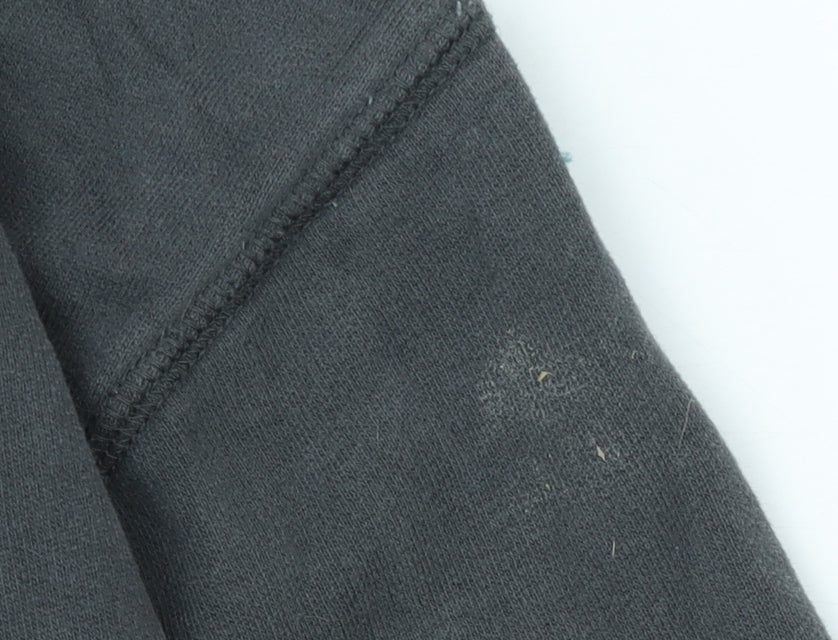Next Women Black Pullover Hoodie Medium Cotton Blend Casual