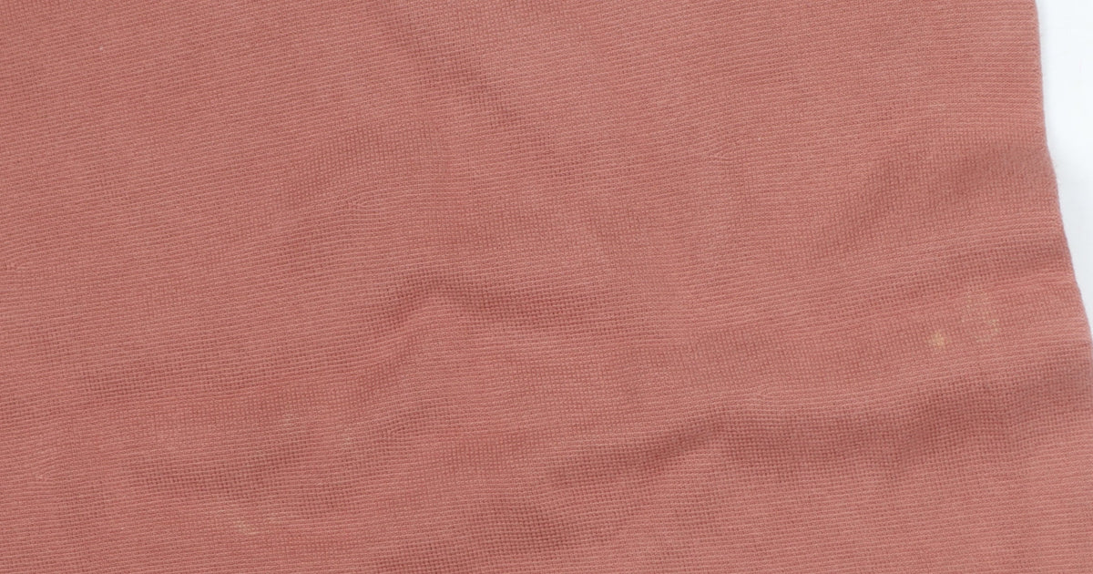 COS Women Pink Cotton Knit Shift Dress XS 3/4 Sleeve High Neck