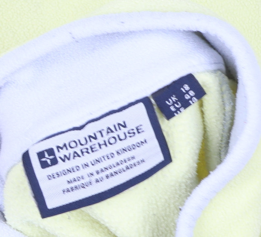 Mountain Warehouse Women Yellow Fleece 1/2 Zip Pullover Size 18
