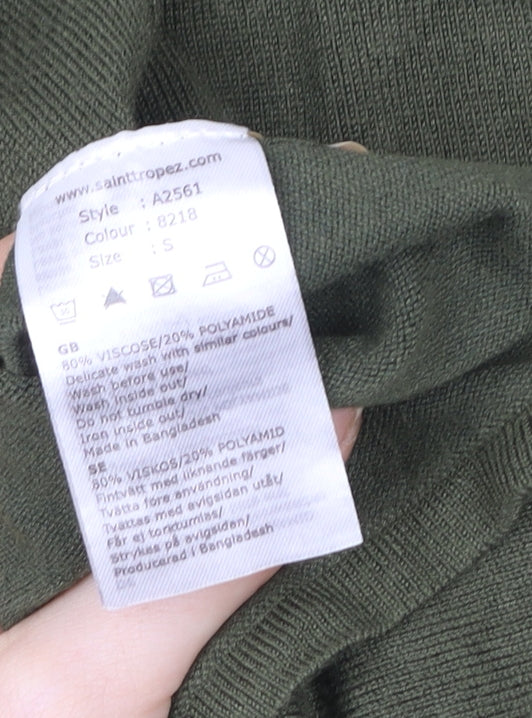 Saint Tropez Women's Green Pullover Sweatshirt Size S