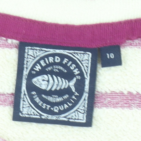 Weird Fish Women’s Pink Stripe Size 10 Tunic Sweatshirt