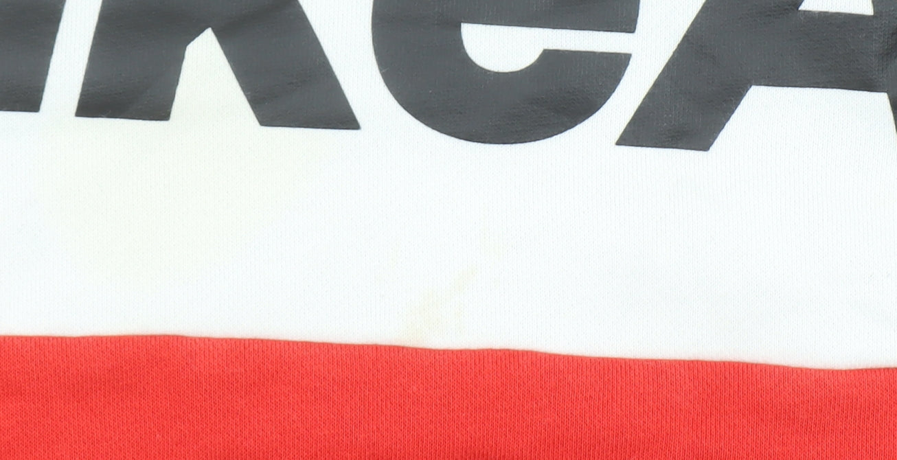 Nike Air Womens Black Red Colourblock Sweatshirt Size L Pullover