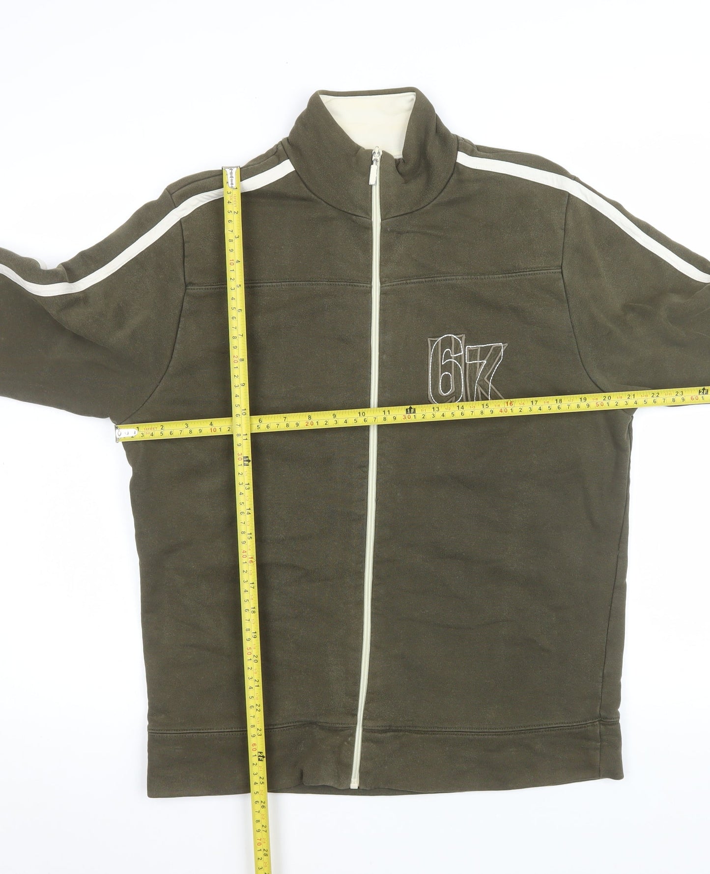 Burton Men's Green Cotton Full Zip Basic Jacket Size M