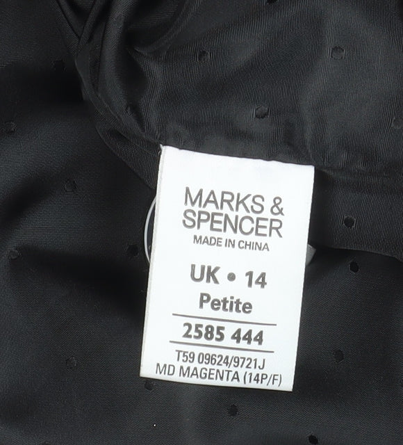 Marks & Spencer Women’s Pink Double-Breasted Petite Blazer UK 14