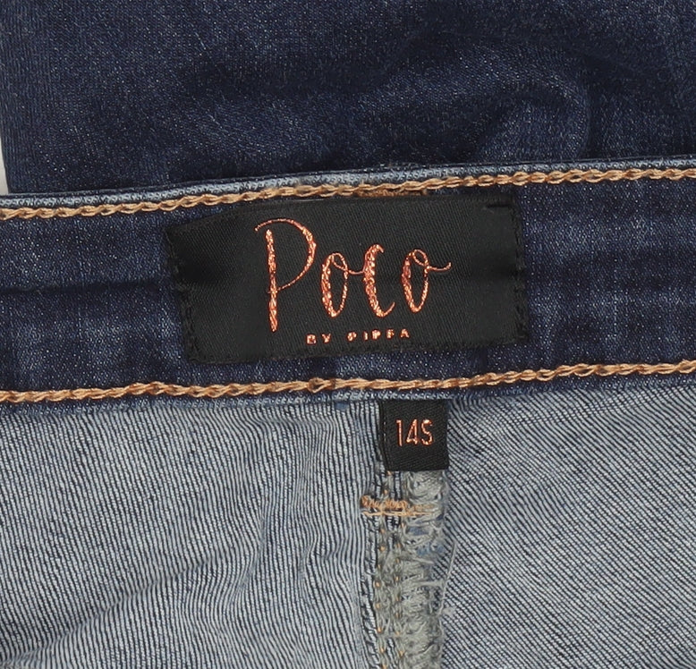 Poco by Pippa Women's Blue 14 Slim Skinny Jeans Stretch Denim