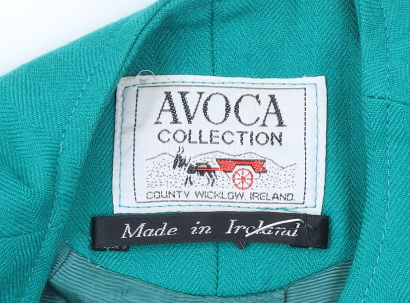Avoca Women’s Green Wool Classic Irish Wool Jacket Size 18