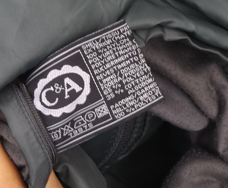 C&A Men's Green M Hooded Windbreaker Jacket Lightweight Outdoor