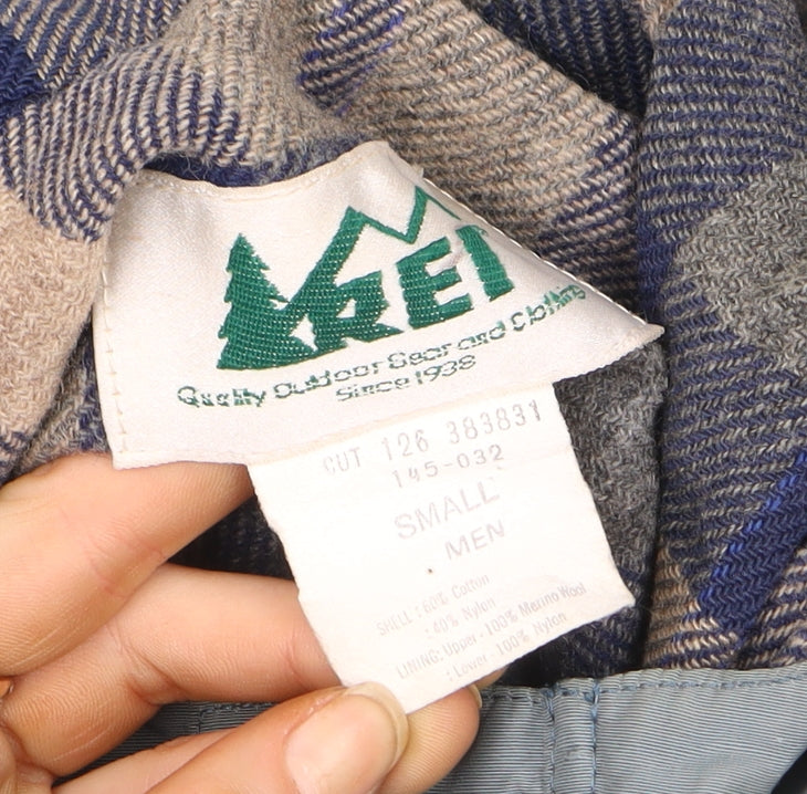 REI Men's Green Hooded Parka Coat Size S Cotton Nylon Outdoor