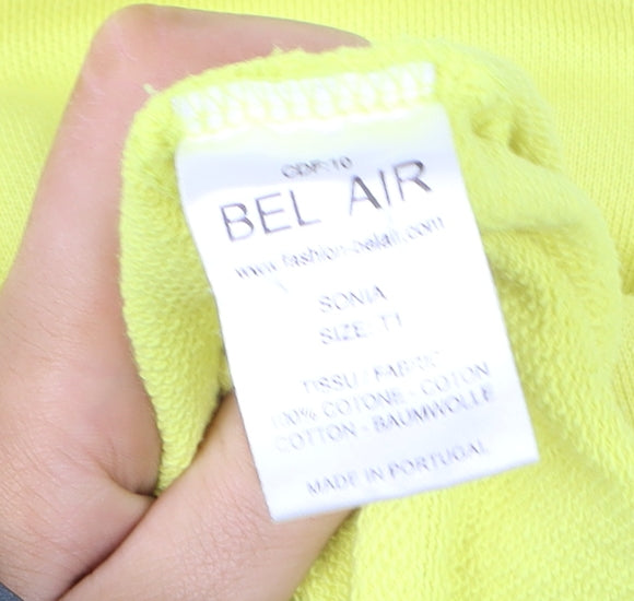 Bel Air Women's Yellow Pullover Hoodie L'Amoureuse Infidele T1 Cotton