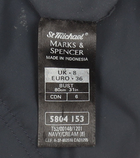 Marks & Spencer Women's Blue Size 8 Sleeveless Bodywarmer Waistcoat