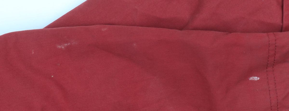 Next Men's Red Cotton Waterproof Rain Coat Small Classic Fit