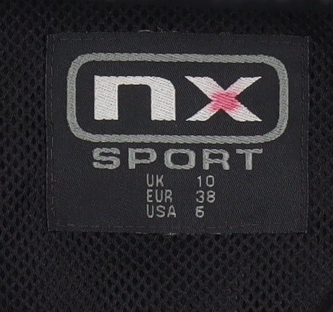NX Sport Men's Black Hooded Windbreaker Jacket Size M Lightweight Zip-Up
