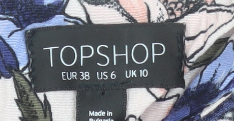 Topshop Women’s Multicoloured Floral Fit & Flare Dress Size 10