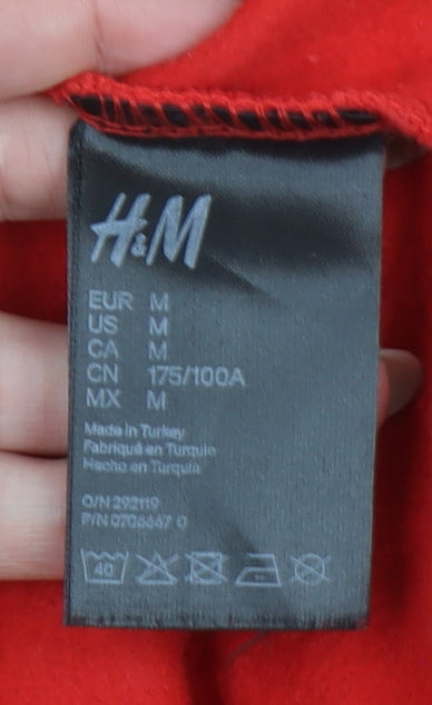 H&M Men’s Red Coca-Cola Christmas Santa Sweatshirt Size M