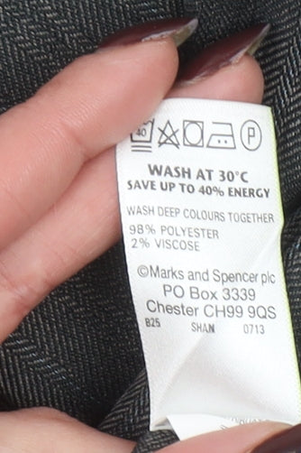 Marks and Spencer Women’s Grey Straight Leg Trousers UK 20 Short