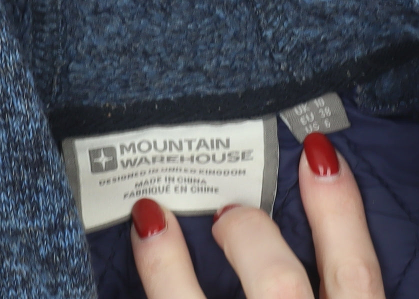 Mountain Warehouse Women's Blue Full Zip Quilted Hoodie UK 18