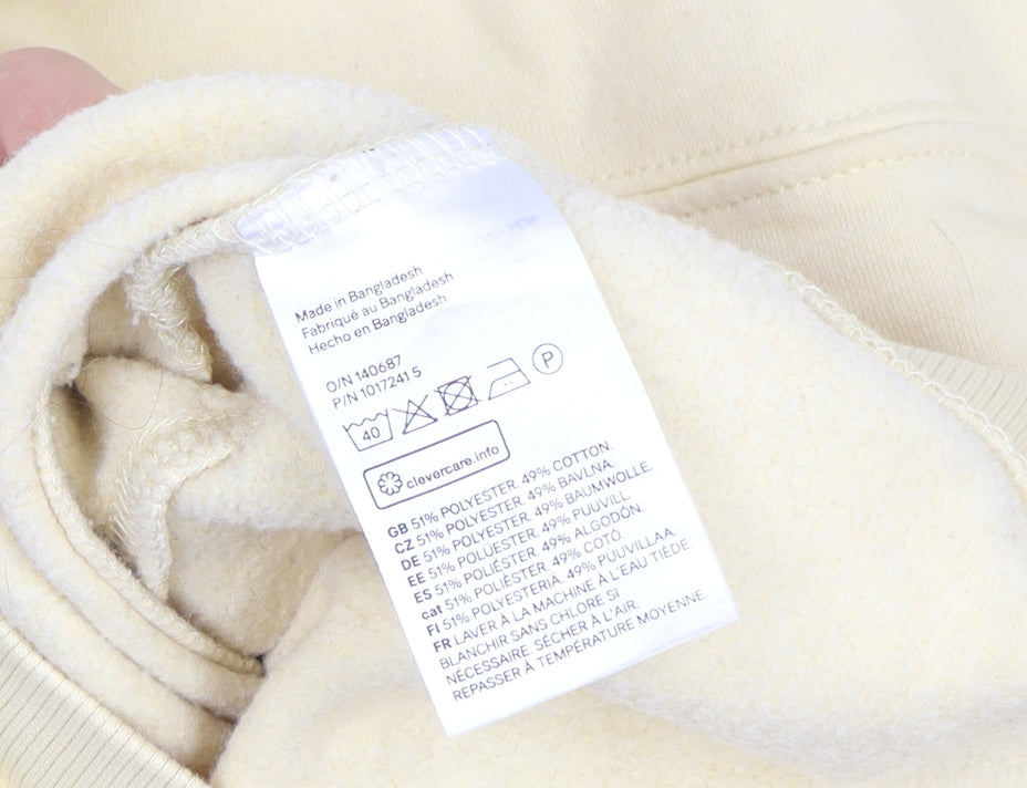 H&M Divided Women Beige 1/2 Zip Pullover Sweatshirt M UK 12