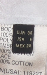 Massimo Dutti Womens Ivory Lace Embroidered Tunic Blouse Size 10