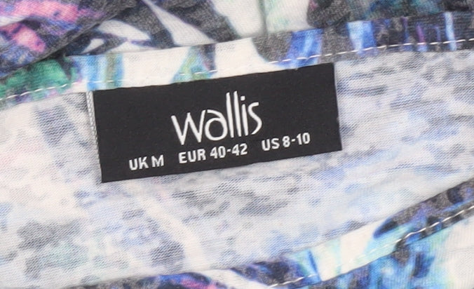 Wallis Women’s Multicoloured Tropical Knot Front Cropped T-Shirt Size M