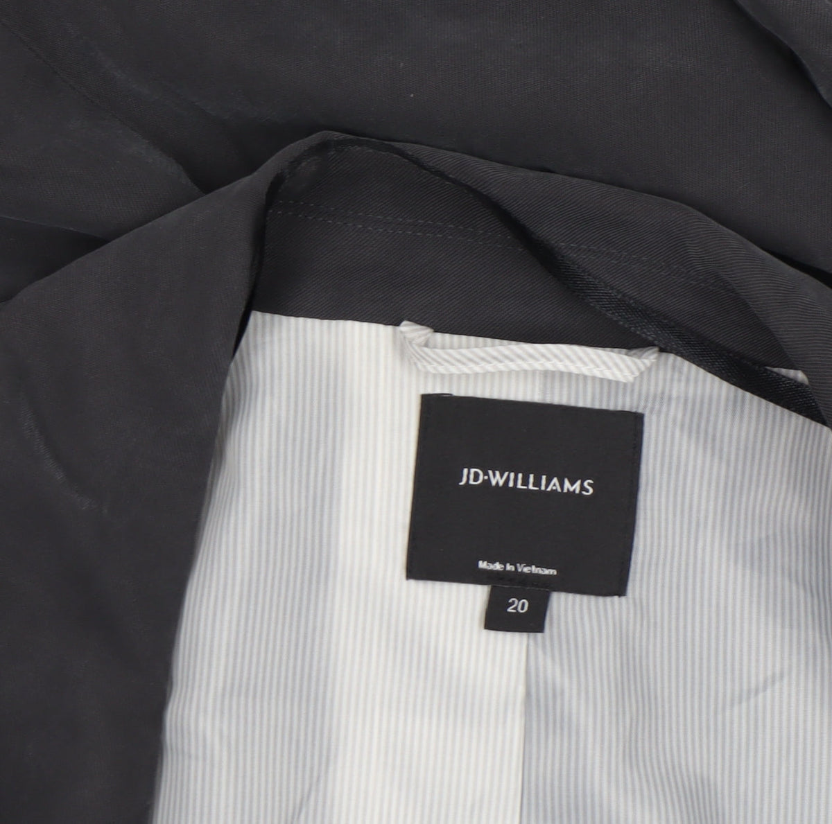 JD Williams Women's Black Regular Fit Longline Blazer Size 20