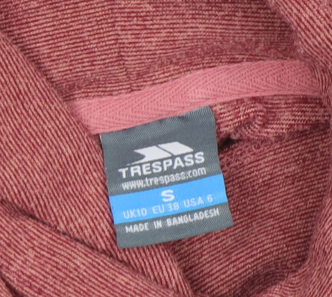 Trespass Women’s Red Hooded Pullover Sweatshirt UK 10 S Polyester