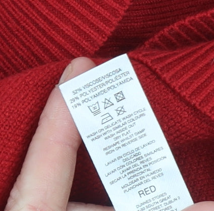 Additional view of Gallery Women Red Cardigan Medium Viscose Blend Floral Button Knit