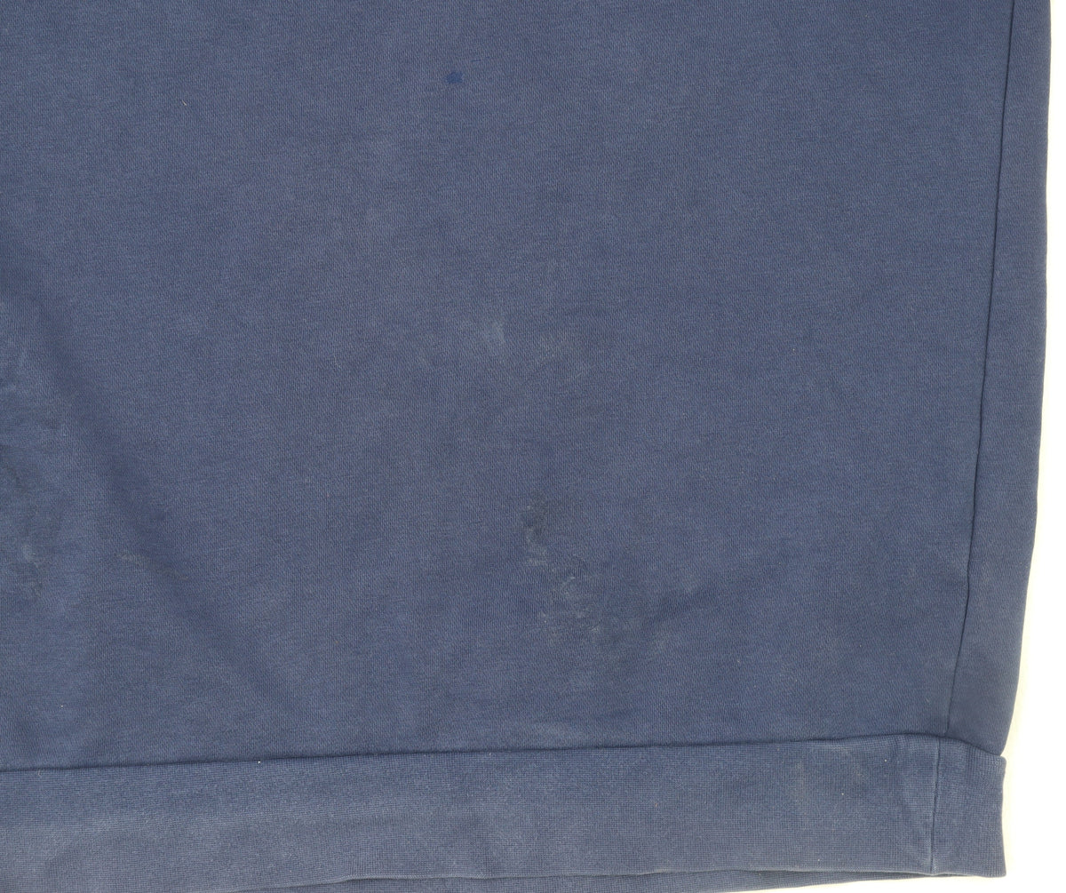 Adidas Mens Blue Crew Neck Pullover Sweatshirt M Regular Fit