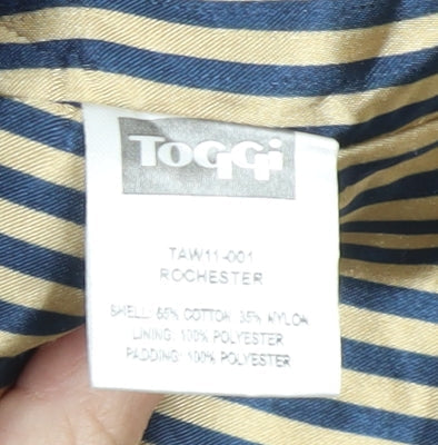 Toggi Women's Blue Military Style Mid-Length Jacket Size 10