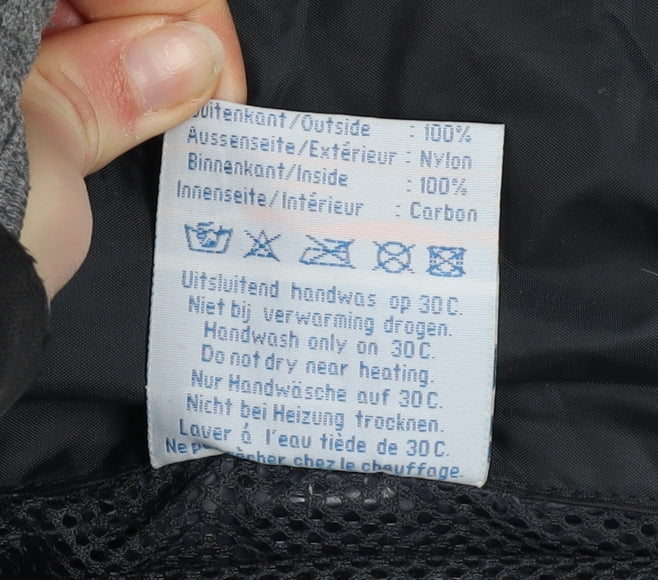 Blue Action Men's Black XL Waterproof Nylon Rain Jacket