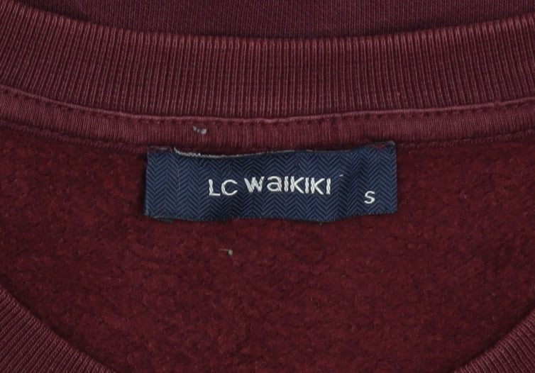 LC Waikiki Men's Burgundy Expedition Graphic Sweatshirt S