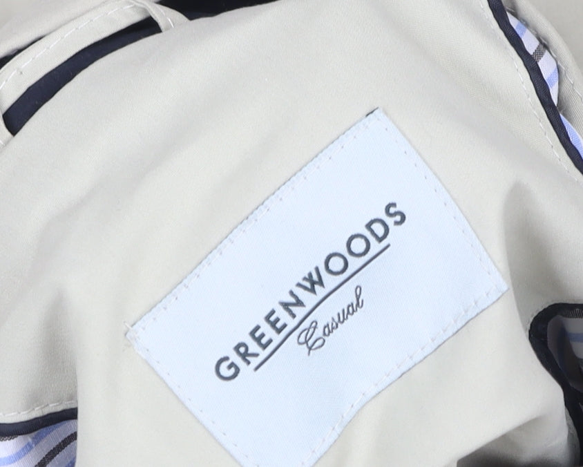 Greenwoods Men’s Beige 42 Regular Casual Full Zip Jacket