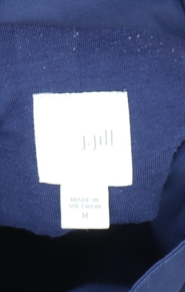 J.Jill Women's Blue Water Resistant Mid-Length Anorak Jacket Size M