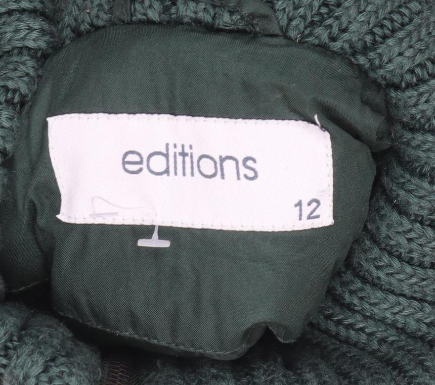 Editions Green Women's Size 12 Padded Bodywarmer Waistcoat