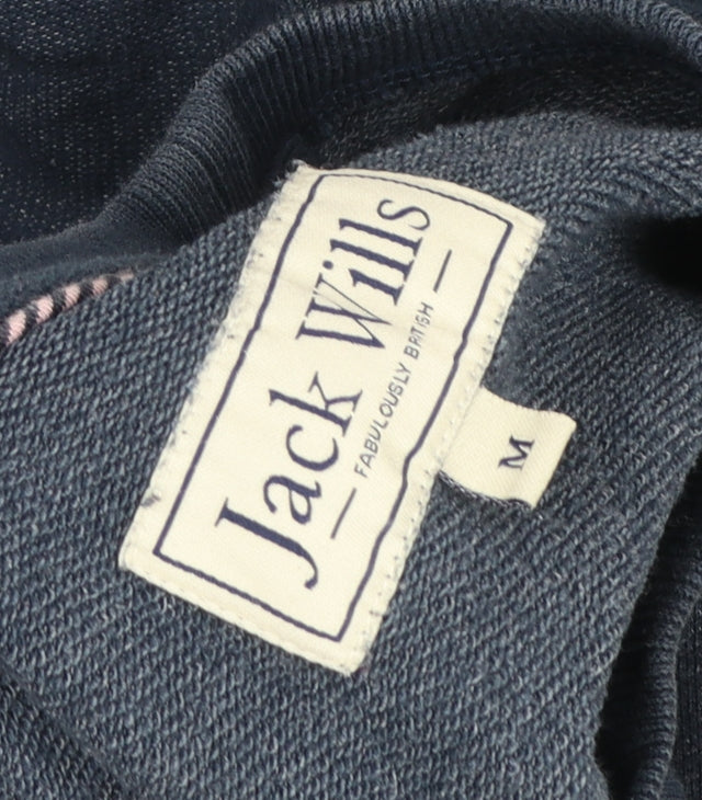 Jack Wills Women Navy Blue Logo Crew Neck Sweatshirt M