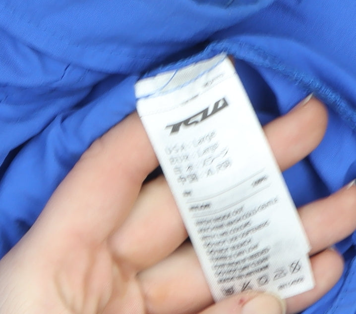 TCLA Men's Blue Lightweight Nylon Hiking Windbreaker Jacket L