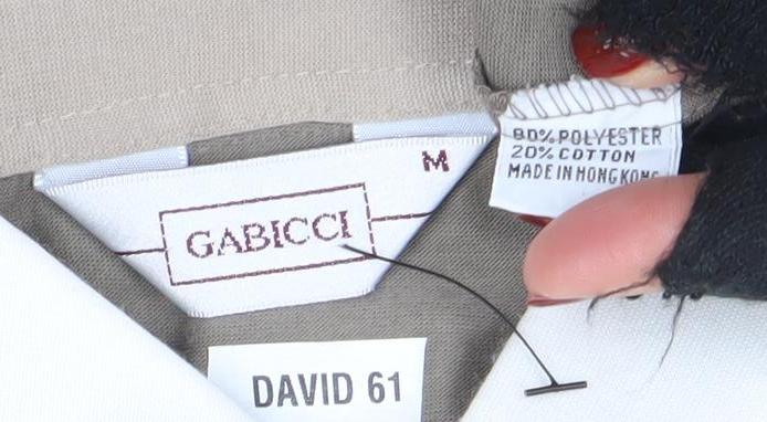 Gabicci Men’s Brown Long Sleeve Button-Up Shirt M Classic Style