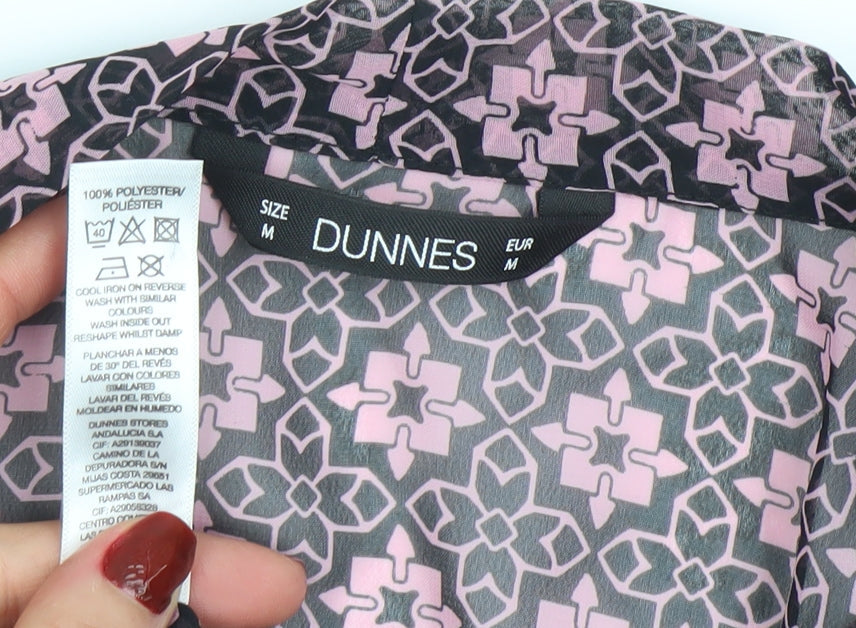 Dunnes Womens Pink Floral Long Sleeve Blouse Size M